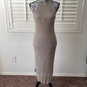 Painted Thread Maxi Dress Taupe size L